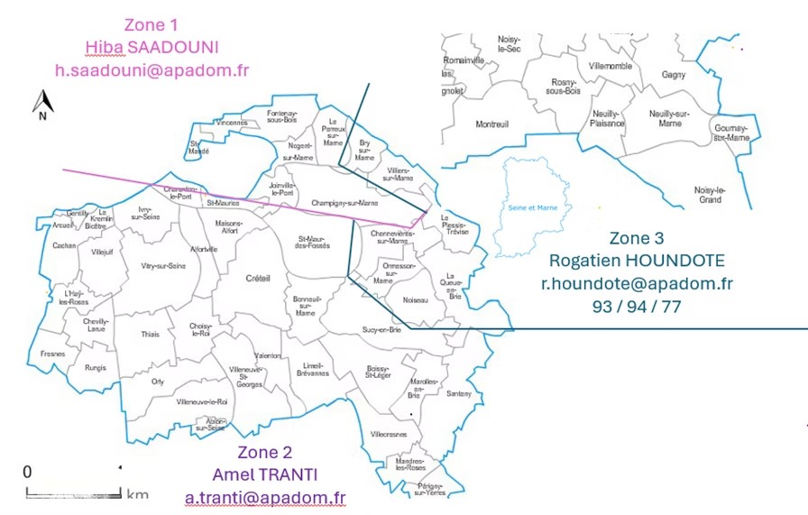 Carte secteur apadom